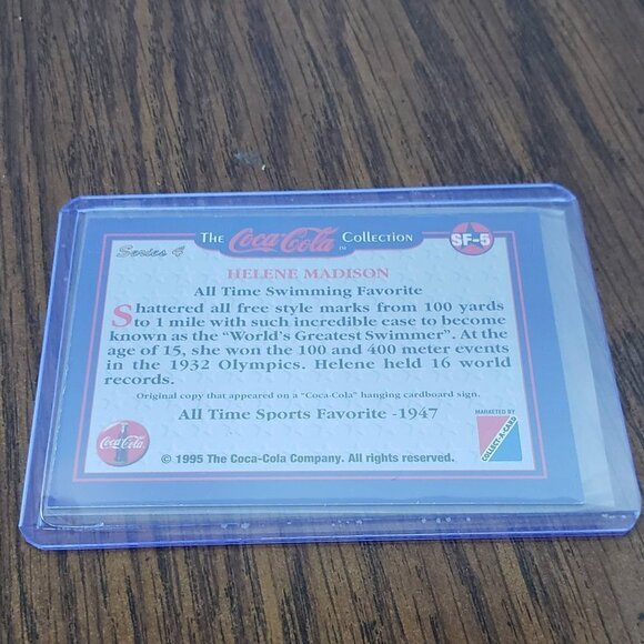 1995 Coca-Cola Series 4 All Time Sports Favorite 1947 Helene Madison SF-5 - Picture 3 of 3